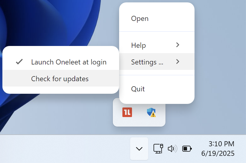 Windows check for updates